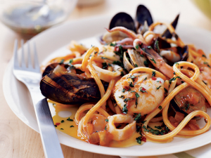 Seafood dishes from Sardinia cuisine