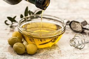 Dishes with olive oil from Sardinia