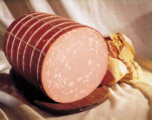 Mortadella sausage from Bologna